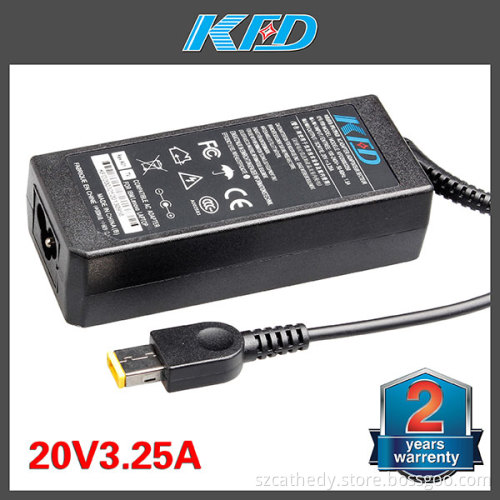 New Arrival for Lenovo Yoga13 Yoga11s Thinkpad X1 Netbook Adapter 20V 3.25A with Yellow Tip AC Adaptor